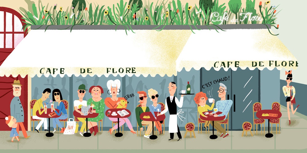 illustration amelie faliere cafe de flore.jpg - Amlie FALIERE | Virginie